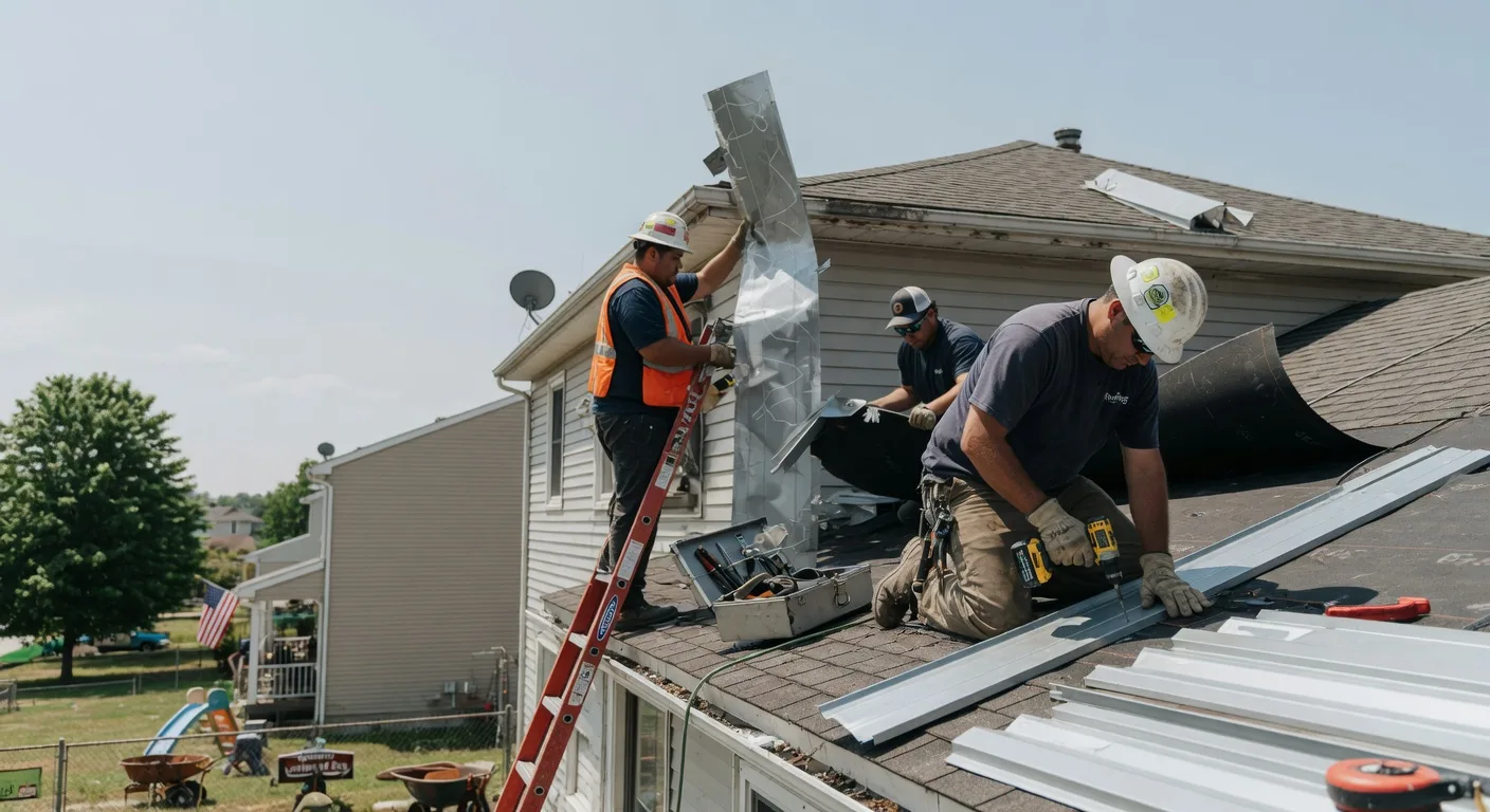 Storm Damage Metal Roof Repair in Looneyville, WV